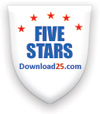 5 stars award from www.download25.com for Hard Disk Sentinel