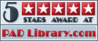 5 star award from PAD Library review staff