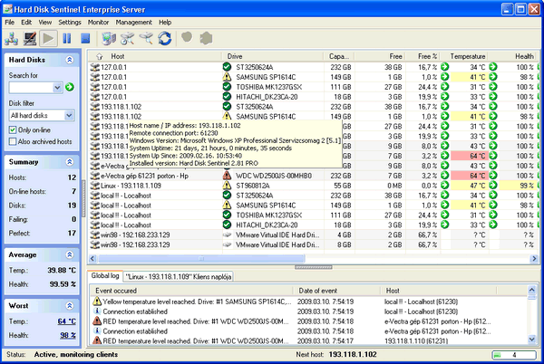 Hard Disk Sentinel Enterprise Server
