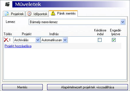 P�nik ment�s: ind�t�s probl�ma eset�n