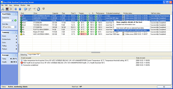 Sort disks, select them and process