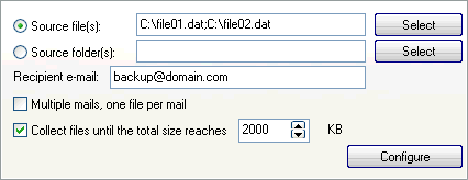 Send files in e-mail
